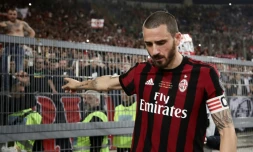 Le défenseur de l'AC Milan, Leonardo Bonucci lors de la finale perdue de la Coupe d'Italie, face à la Juventus, le 9 mai 2018 à Rome