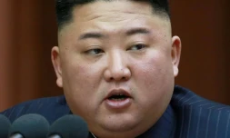 Le dirigeant nord-coréen Kim Jong Un le 12 avril 2019 à Pyongyang
