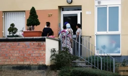 Devant la maison de la famille Ouabir à Ripoll, en Espagne, le 18 août 2017
