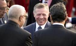 Le roi Abdallah II de Jordanie, le 22 mars 2017 à Rabat au Maroc