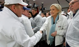 Marine Le Pen à Rungis, le 25 avril 2017