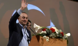 Le chef de la diplomatie turque Mevlut Cavusoglu, le 12 mars 2017 à Metz