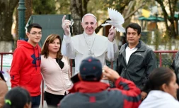 Le pape le 14 février 2016 à San Cristobal de las Casas dans l'Etat du Chiapas au Mexique