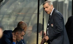 L'entraîneur de Lyon Bruno Genesio à la fin du match à Angers, le 1er octobre 2017