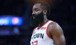 James Harden lors de la défaite des Houston Rockets contre Golden State Warriors en NBA le 25 décembre 2019 à San Francisco