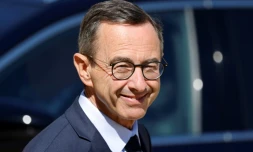 Le ministre français de l'Intérieur, Bruno Retailleau, quitte le Palais de l'Elysée après la réunion hebdomadaire du cabinet, le 28 avril 2025