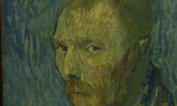 Sur le tableau, appelé "Self Portrait (1889)", Van Gogh s'est représenté de trois-quarts, la tête inclinée vers le bas, le regard vide, une expression de tristesse sur son visage fermé, le tout dans des teintes sourdes