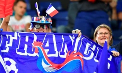 Supporters des Bleues lors du dernier match de la phase de poule, face à la Suisse, le 26 juillet 2017 à Breda, aux Pays-Bas pour l'Euro dames 2017