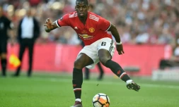 Le milieu français de Manchester United, Paul Pogba, lors d'un match de Premier League face à Chelsea, à Londres, le 19 mai 2018