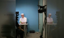 L'ancien espion sud-coréen Park Chae-seo lors d'un entretien avec l'AFP le 29 août 2018 à Séoul