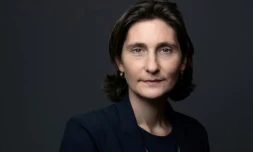 La ministre de l'Education nationale, de la Jeunesse, des Sports et des Jeux Olympiques Amélie Oudéa-Castera à Paris le 14 octobre 2022