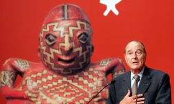 Jacques Chirac donne inaugure le musée du Quai Branly à Paris le 20 juin 2006