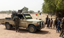 Un véhicule militaire tchadien près de N'Djamena, le 3 janvier 2020