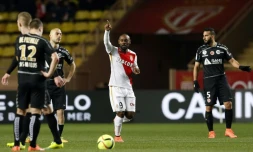 L'attaquant brésilien de l'AS Monaco Vagner Love double buteur face au Stade de Reims à Louis-II, le 11 mars 2016
