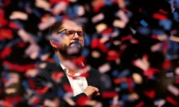 Le nouveau président du Chili Gabriel Boric le soir de sa victoire au second tour de la présidentielle, le 19 décembre 2021 à Santiago