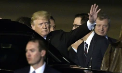 Le président américain Donald Trump à son arrivée à l'aéroport de Buenos Aires, le 29 novembre 2018