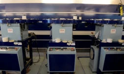 Un des laboratoires de l'Institut de radioprotection et de sûreté nucléaire (IRSN), le 13 novembre 2019 au Vesinet