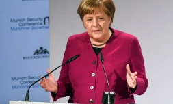 La chancelière allemande Angela Merkel, lors de la Conférence de sécurité de Munich, le 16 février 2019