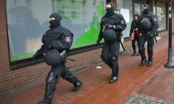 Opération de police contre la mosquée de Hildesheim, le 8 novembre 2016 en Allemagne