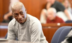 Dewayne Johnson à l'annonce du verdict dans le procÚs qui l'opposait au géant agrochimique Monsanto, le 10 août 2018 à San Francisco en Californie