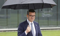Le Premier ministre polonais Mateusz Morawiecki, le 6 octobre 2021 lors d'un sommet en Slovénie