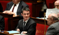 Le Premier ministre  Manuel Valls lors des questions au gouvernement le 20 janvier 2016 à l'Assemblée nationale à Paris