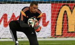 L'ancien gardien de la sélection colombienne, Faryd Mondragon à Cuiaba, le 23 juin 2014 avant un match de groupe face au Japon, lors du Mondial-2014 au Brésil 