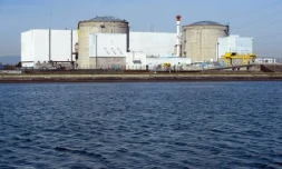 La centrale nucléaire de Fessenheim (est de la France), située prÚs des frontiÚres allemande et suisse, le 18 mars 2014