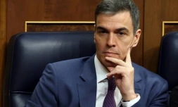 Le Premier ministre espagnol Pedro Sanchez, le 14 mars 2024 pendant une séance au CongrÚs des députés à Madrid
