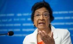 La juriste sud-africaine Navi Pillay Ă GenĂšve en Suisse le 16 septembre 2025