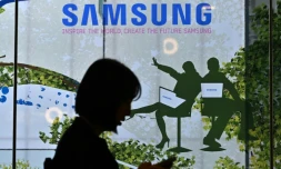 Devant un bùtiment de Samsung à Séoul, le 30 avril 2024