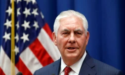 Le secrétaire d'Etat américain Rex Tillerson le 26 octobre 2017 à Genève, en Suisse