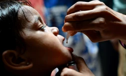 Vaccination contre la polio Ă Karachi au Pakistan, le 3 juin 2024