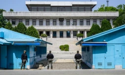 La zone de sécurité commune et la zone démilitarisée (DMZ) de Panmunjom entre la Corée du Sud et la Corée du Nord, le 9 mai 2023