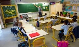 Dans une salle de classe à Clermont-Ferrand, le 4 septembre 2017