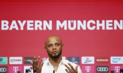 Le nouvel entraîneur du Bayern Vincent Kompany, lors de sa présentation officielle, le 30 mai 2024 à Munich