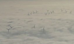 Des éoliennes à Châtellerault (Vienne), le 10 novembre 2021
