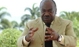 Le président du Gabon Ali Bongo Ondimba, le 12 août 2016 à Libreville