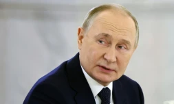 Le président russe Vladimir Poutine le 21 octobre 2024 au Kremlin, à Moscou