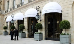 L'entrée du luxueux hôtel Ritz à Paris, le 6 juin 2016