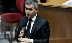 Le ministre de la Justice Gérald Darmanin à l'Assemblée nationale, à Paris, le 29 janvier 2025