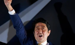 Le Premier ministre japonais Shinzo Abe, le 21 octobre 2017 à Tokyo