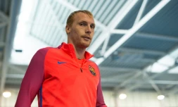 Le défenseur français de Barcelone Jérémy Mathieu, le 29 juillet 2016 à Burton-on-Trent
