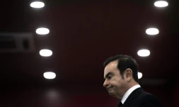 Carlos Ghosn, patron du constructeur automobile français Renault, le 25 avril 2016 au Salon de l'Auto de Pékin