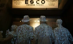 Des statues au Musée des réfugiés juifs de Shanghai, en décembre 2020