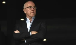 L'Américain Frank McCourt nouveau propiétaire de l'OM, lors d'un match au Vélodrome contre Lyon, le 18 septembre 2016