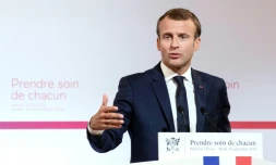 Le président Emmanuel Macron le 18 septembre 2018 à Paris