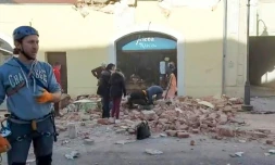 Les dégâts après un séisme à Petrinja (Croatie) le 29 décembre 2020.