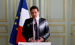 Le ministre de l'Intérieur Mathias Fekl à Paris le 8 avril 2017