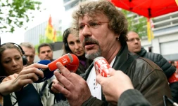 Gilbert Garrel, leader de la CGT-Cheminots, le 6 juin 2016 à Paris